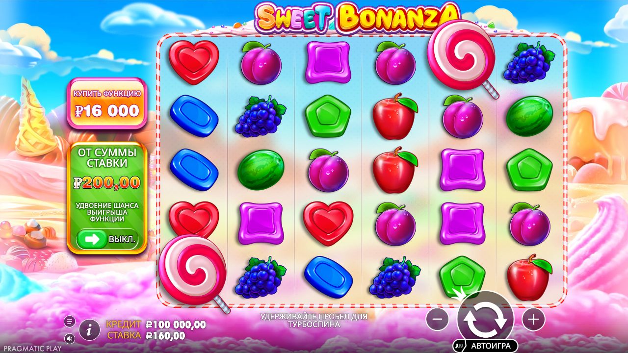 Игровое поле Sweet Bonanza